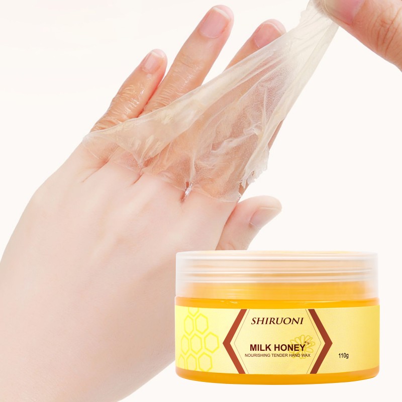 Wholesale Hand Care Moisturizing Hydrating Nourishing Milk Honey Hand Wax Peeling Mask