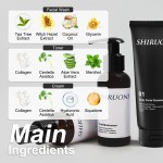 Private Label Cleansing Soothing Face Wash Moisturizing Toner Centella Tea Tree Skin Care Set for Men