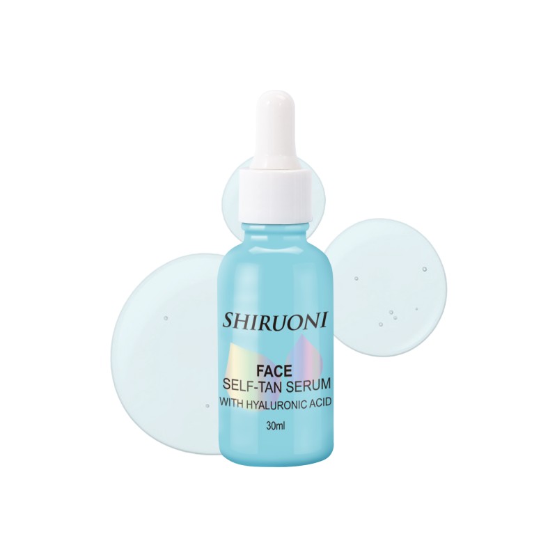 Free Sample Custom Face Tan Serum Sunless Drop Color Correcting Gradual Bronzing Tanning Serum