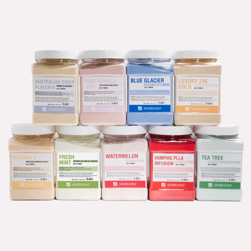 OEM Private Hyaluronic Acid Facial Jelly Masks Spa  Powder Peel Off Lavender Rose Jelly Face Mask