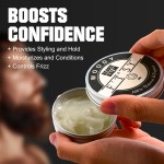 Private Label Men's Beard Care Softener Vanilla Beard Balm Beard Butter Wax Moisturizer With Argan Oil and Jojoba Oil