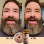 Orgainc Beard Oil Balm  Moisturizer Dry Damaged Nourishing Men Beard Care Beeswax Grapeseed Jojoba Argan Oil Beard Balm Oil Set