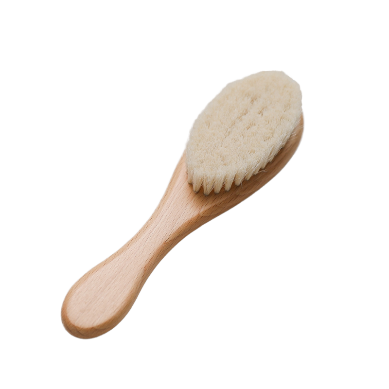 Baby Hairbrush Supplier - Oval Wooden Design