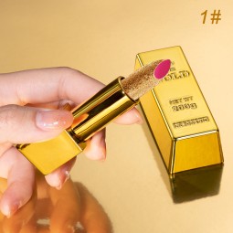 Gold Lipstick Supplier - Shiny Glitter Effect