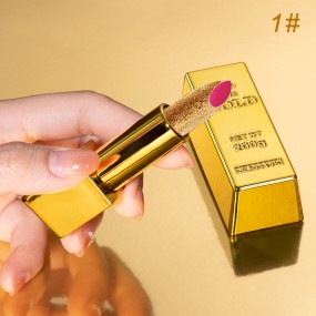 Gold Lipstick Supplier - Shiny Glitter Effect