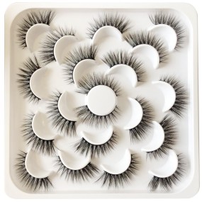 False Eyelashes Supplier - 25mm Wispy Short