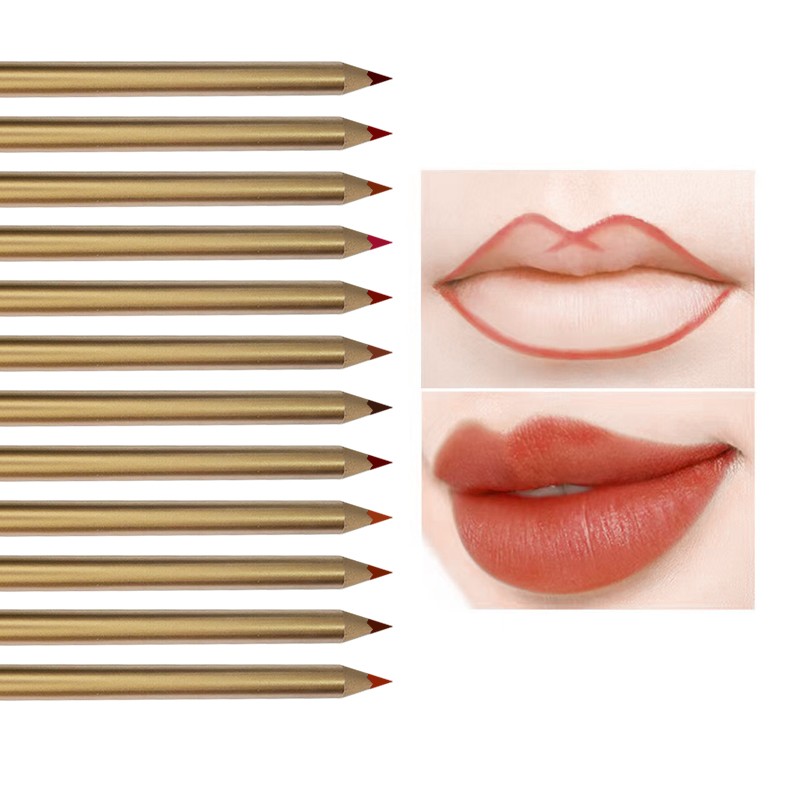 Lip Liner Supplier - 12 Colors Wooden Vegan