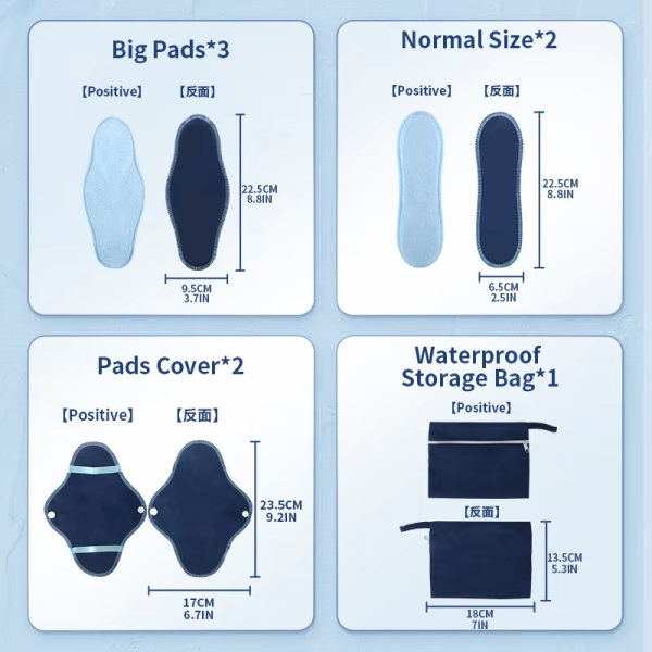 Menstrual Pads Factory - 8pcs 280GSM Polar Fleece Absorption