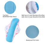 Period Sanitary Towels Supplier - 5pcs Heavy Flow Night with Wet Bag