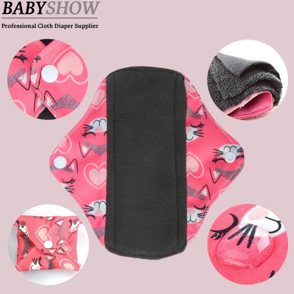 Sanitary Napkin Set Supplier - 6pcs Bamboo Cotton Charcoal