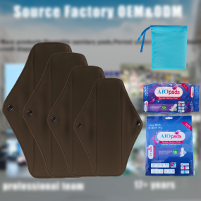 Bamboo Charcoal Pad Factory - Antibacterial Reusable Menstrual Set