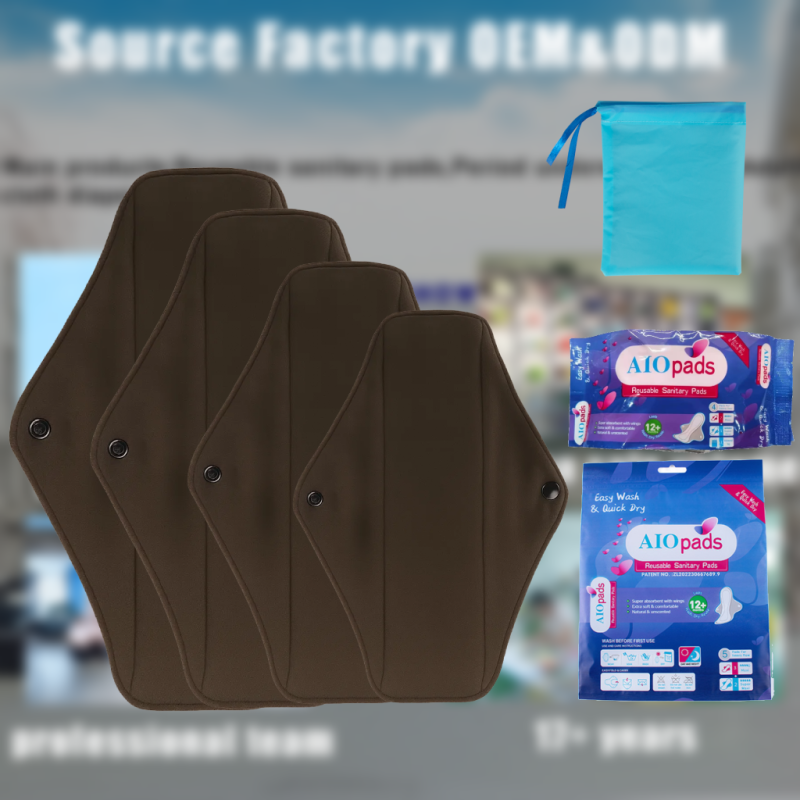 Bamboo Charcoal Pad Factory - Antibacterial Reusable Menstrual Set