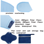 Washable Sanitary Pads Manufacturer - 8pcs 280GSM Fleece Reusable