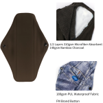 Bamboo Charcoal Pad Factory - Antibacterial Reusable Menstrual Set