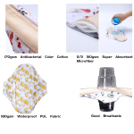 Cloth Menstrual Pads Manufacturer - 5pcs Antibacterial Organic Cotton