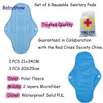 Cloth Sanitary Napkins Factory - 6pcs Waterproof High Absorbency