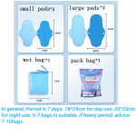 Menstrual Pad Set Factory - 5pcs Washable with PEVA Wet Bag
