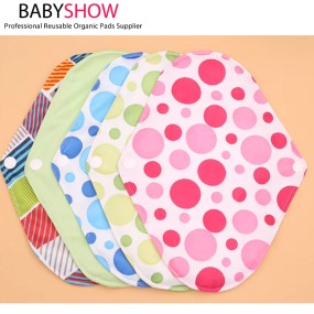 Menstrual Period Pads Supplier - Digital Printed Bamboo Cotton 18x25cm