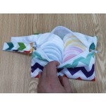 Makeup Remover Pads Supplier - Bamboo Cotton Colorful Stitching 8x8cm