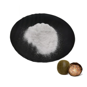 Hot Sale Luo Han Guo Extract/Monk Fruit Extract Sweetener Mogroside V 50% White Powder in Bottle Drum Glass Container Packaging