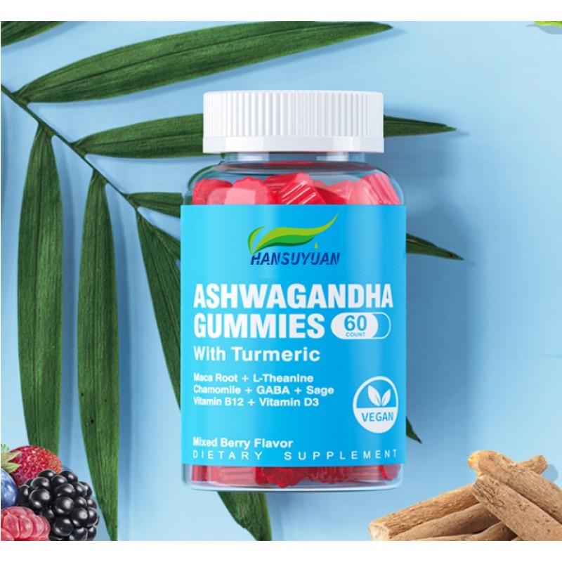 Manufacturer Excludes Pregnant Women Private Brand Ashwagandha Gummies Adult Stress Supplement Herbal Supplements for Building