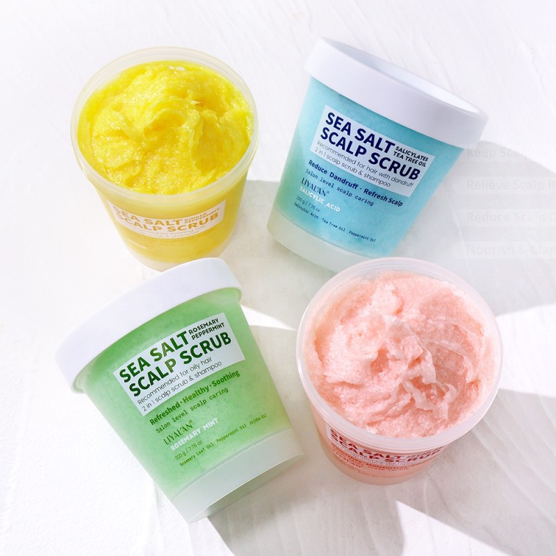 Scalp Scrub Factory - Private Label Sea Salt Ginger Exfoliating Soothing