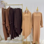 Muslim Dress Set Supplier - 2pcs Crepe