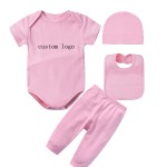Baby Clothing Set Factory - RTS 4pcs Cotton Newborn Set