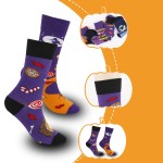 Halloween Socks Manufacturer - Custom Bats Pumpkins Print