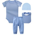 Baby Clothing Set Factory - RTS 4pcs Cotton Newborn Set