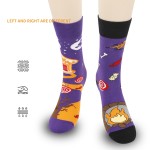 Halloween Socks Manufacturer - Custom Bats Pumpkins Print