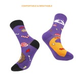 Halloween Socks Manufacturer - Custom Bats Pumpkins Print