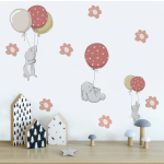 Wall Sticker Factory - Cartoon Elephant Balloon