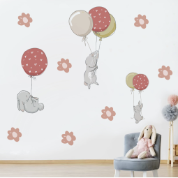 Wall Sticker Factory - Cartoon Elephant Balloon