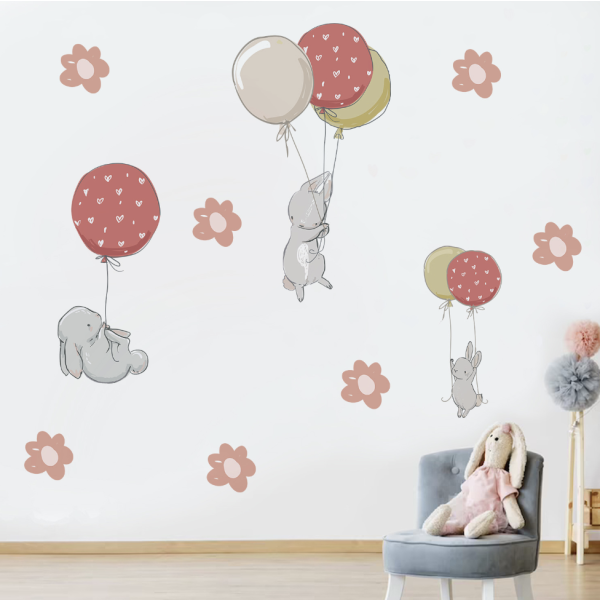 Wall Sticker Factory - Cartoon Elephant Balloon