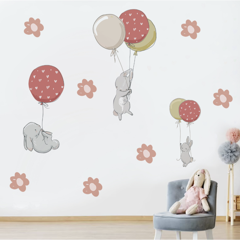 Wall Sticker Factory - Cartoon Elephant Balloon