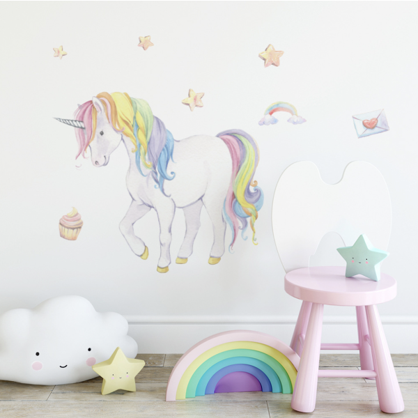 Children Decal Supplier - Unicorn Cloud Castle