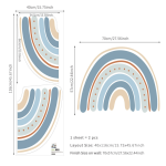 Children Decal Manufacturer - Blue Huge Rainbow