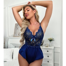 Jumpsuit Supplier - Hollow Mesh See Through