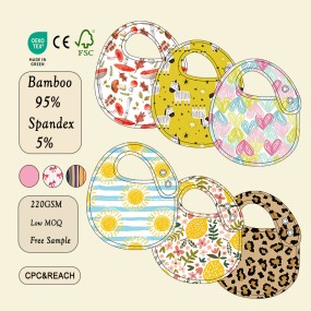 Bamboo Bib Manufacturer - Children's Waterproof Organic Printed