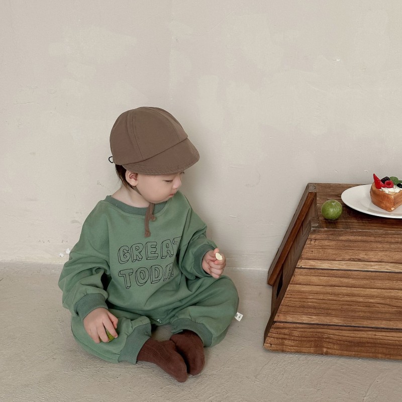 Baby Tracksuit Manufacturer - Custom Logo Solid Sweatsuit Sets