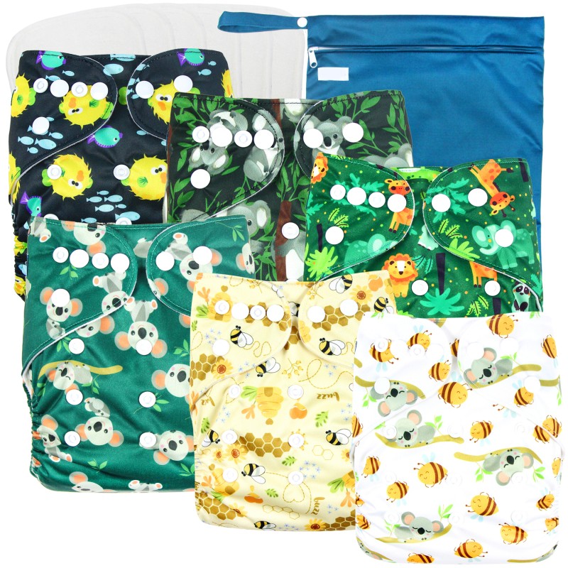 Baby Cloth Diapers Supplier - 13 Sets Newborn Pocket Reusable