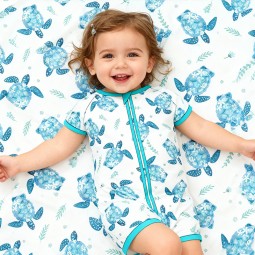 Bamboo Pajamas Manufacturer - Custom Print Summer Onesie Rompers