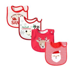 Saliva Towel Supplier - Christmas Cotton Red