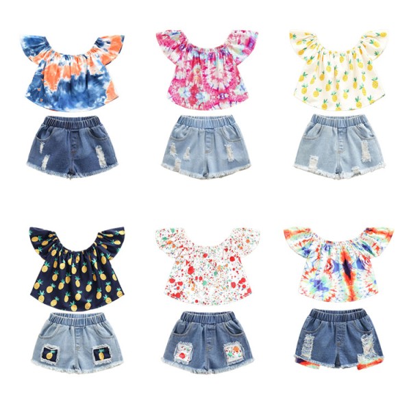 Girls Clothes Manufacturer - Printed Top Shorts
