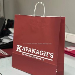Kraft Paper Bags Manufacturer - Custom Printed Twisted Handle Bags