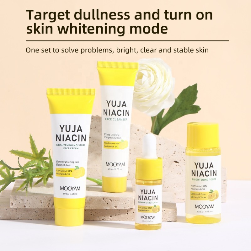 烟酰胺套装 - 可定制葡萄柚亮白旅行护肤供应商