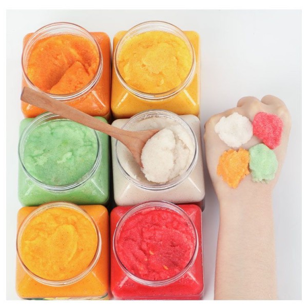 Face Scrub Supplier - OEM Herbal Turmeric Coconut Fruit Sea Salt