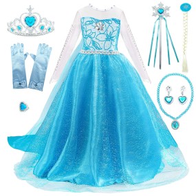 Anna Elsa Costume Supplier - OEM Summer Cotton Princess Dress