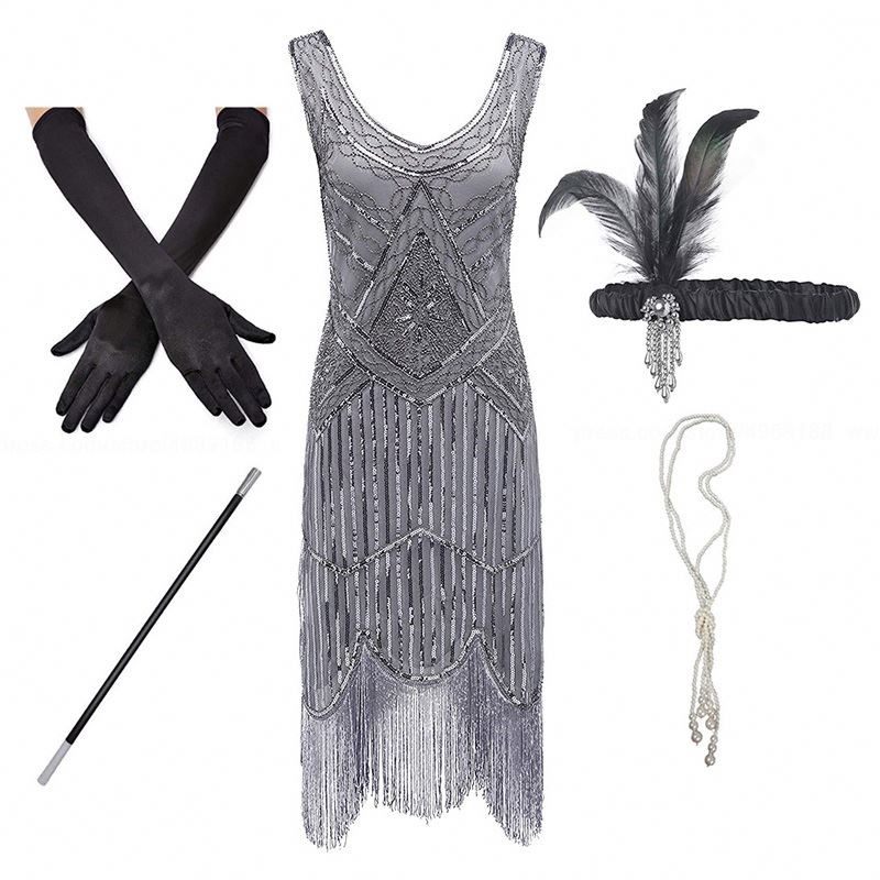 Vintage Dress Supplier - OEM 1920s Sequin Mermaid Gown